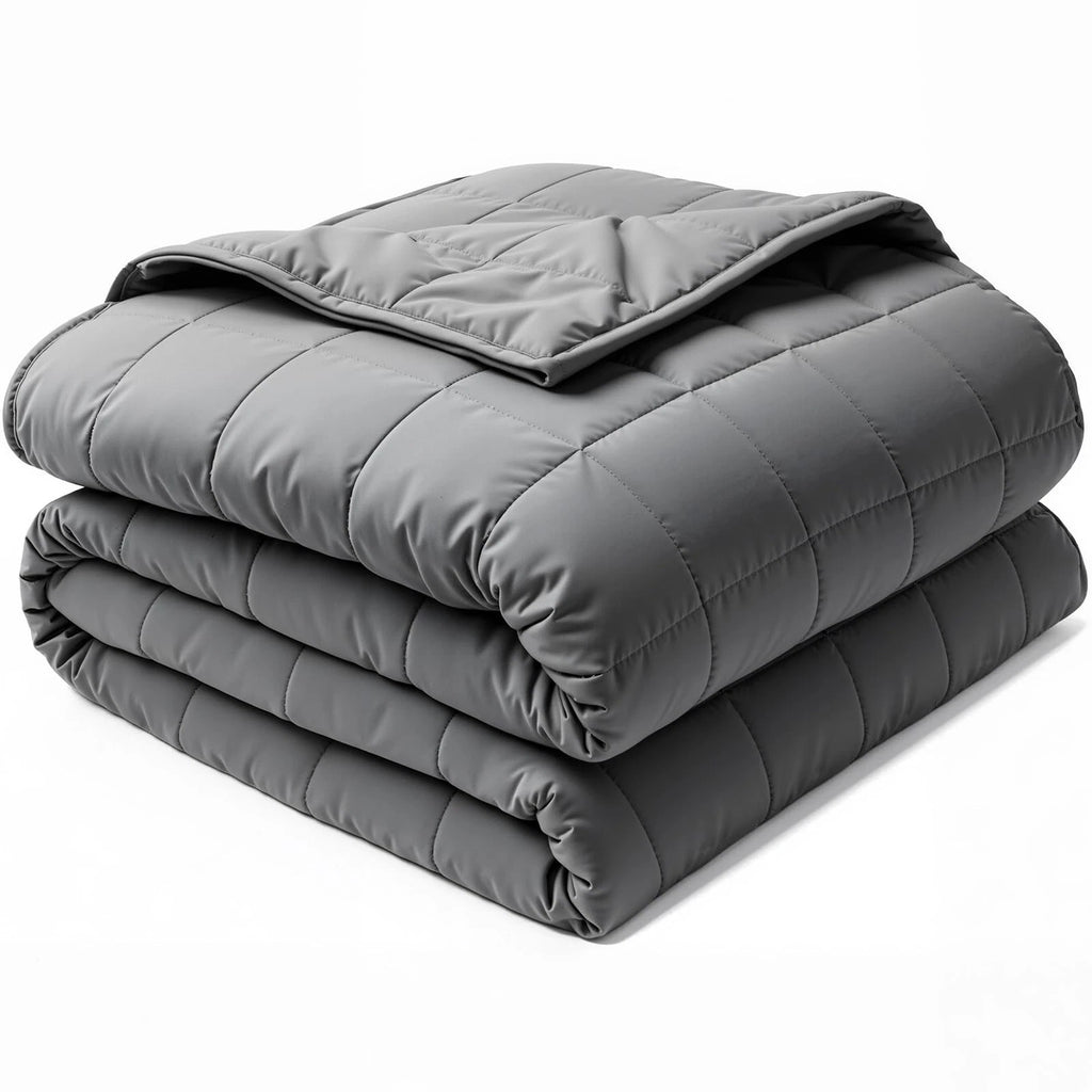 Weighted Blanket - 15Lbs 48x72 Twin Size Cotton Weighted Blanket w/ Glass Beads