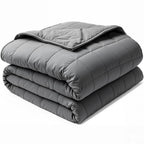 Weighted Blanket - 15Lbs 48x72 Twin Size Cotton Weighted Blanket w/ Glass Beads