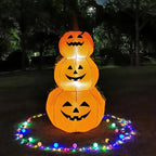 Halloween Inflatable Stacked Pumpkins LED Light Up Yard Decoration
