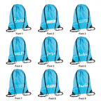 Personalised Gym Sack / Pump / Swim Drawstring Bag Printed with name -Ocean Blue
