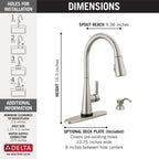 Delta Greydon Touch2O Pull-Down Kitchen Faucet Stainless-Certified Refurbished