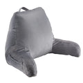 Reading Pillow with Arms Shredded Memory Foam Bed Rest Backrest 3 Pockets Gray
