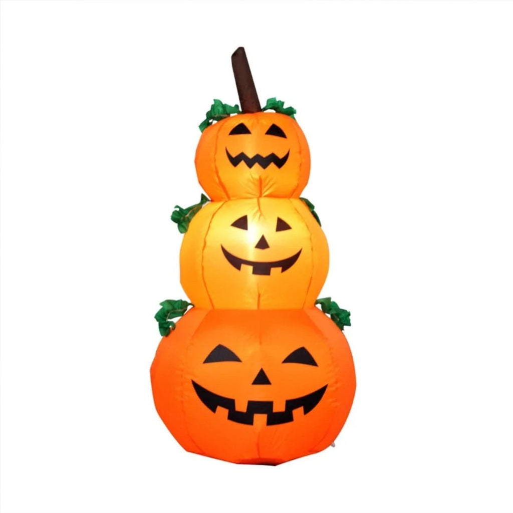 Halloween Inflatable Stacked Pumpkins LED Light Up Yard Decoration