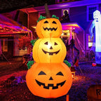 Halloween Inflatable Stacked Pumpkins LED Light Up Yard Decoration